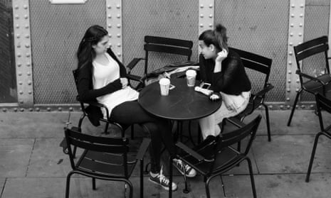 Women talking together at a table
