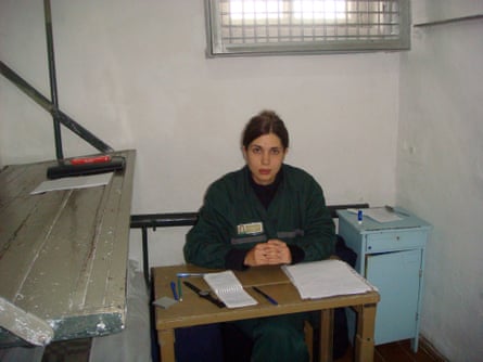 Pussy Riot member Nadya Tolokonnikova in a solitary confinement cell  in prison.
