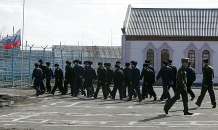 Prisoners at a Mordovian penal colony in Russia.