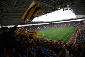 Flag waving after a Wasps score during