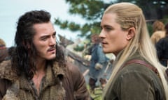 Luke Evans and Orlando Bloom in The Hobbit The Battle of the Five Armies.