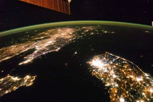 Dark north korea, from the International Space Station