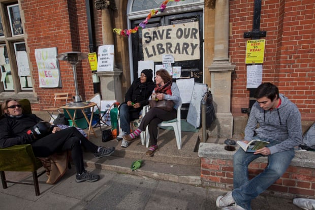 Campaigners holding a vigil against the closure of Kensal Rise library in north London.