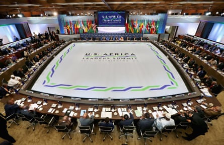 African and US heads prepare for the third and final plenary meeting of the US-Africa Leaders Summit at the state department in Washington, DC.