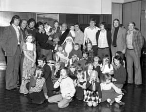 Tottenham Hotspur players attend the1975 Christmas Party