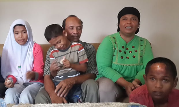Septi and Jamaliah Rangkuti with their daughter Raudhatul Jannah and sons Jumadi and Arif Pratama. 