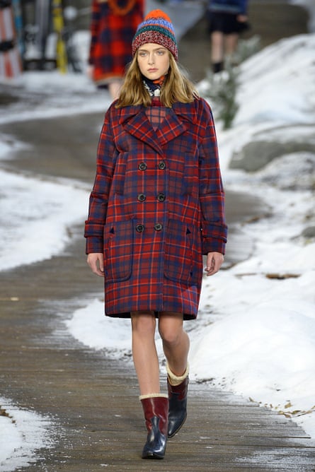A model walks the runway at the Tommy Hilfiger fashion show during New York Fashion Week.