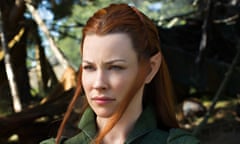 Evangeline Lilly as Tauriel in The Hobbit: The Battle of the Five Armies