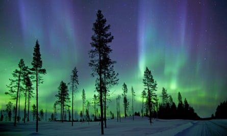 In all its glory, the aurora borealis.