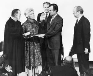 Bush is sworn in as director of the CIA in January 1976.