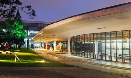 The Museum of Modern Art is São Paulo, Brazil, designed by Lina Bo Bardi and Oscar Niemeyer.