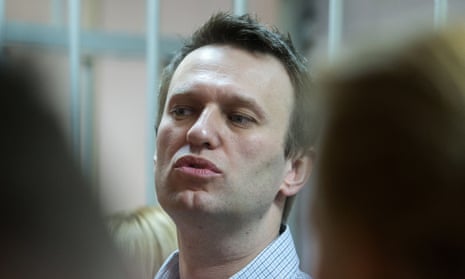 Russian anti-Kremlin opposition leader Alexei Navalny at a court in Moscow on 30 December, 2014.