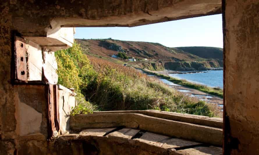 View from a German Bunker on Alderney, Channel Islands.