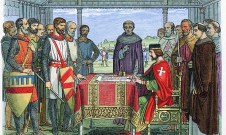 King John signing Magna Carta at Runnymeade 15 June 1215.