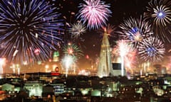 Fireworks in Reykjavik, Iceland