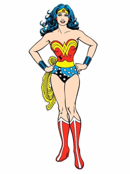 Wonder woman online cartoon drawing