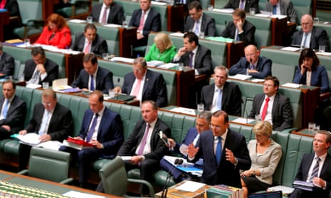 Tony Abbott during question time on Thursday.