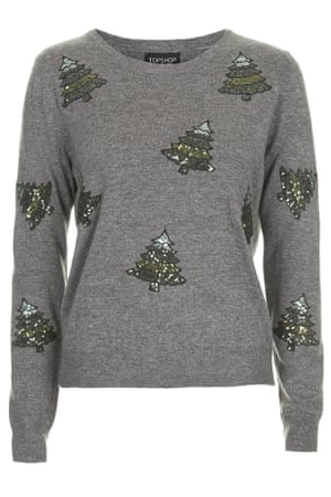 Christmas jumper jumpers topshop jewel embellished 5cm selfridges wool The best Christmas jumpers – in pictures | Fashion | The Guardian
