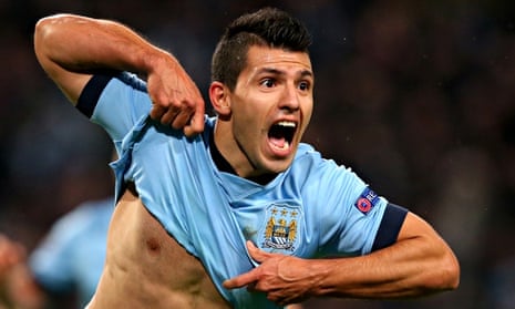 Sergio Agüero in action for Manchester City
