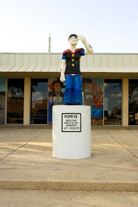 Statue of Popeye in Crystal City, Texas.