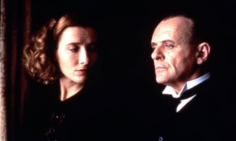 Emma Thompson and Anthony Hopkins in the 1993 film adaptation of Kazuo Ishiguro's Booker prize-winning novel The Remains of the Day.