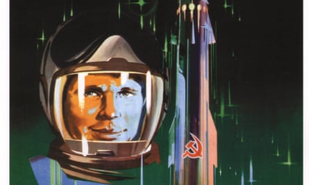 Yuri Gagarin in an artwork by Valentin Petrovich.