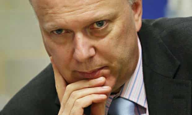 Chris Grayling with his chin in his hand