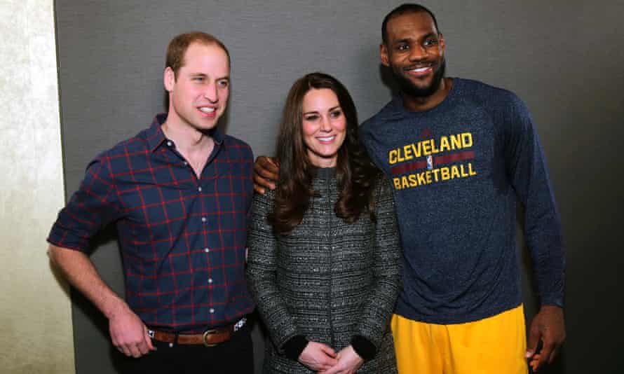 William and Kate meet NBA star LeBron James.