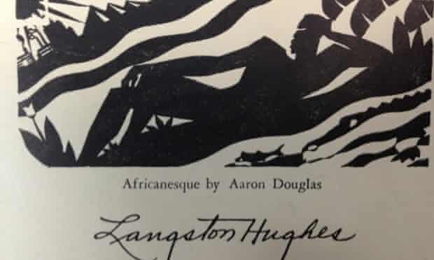 Card by Langston Hughes with Africanesque by Aaron Douglas