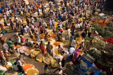 In bloom … a flower market in Kolkata, India