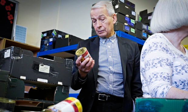 Frank Field on a visit to a food bank in South Shields as part of all-party parliamentary inquiry in