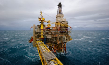 Statoil offshore gas platform, Oseberg oil field 140kms from Bergen, Norway.