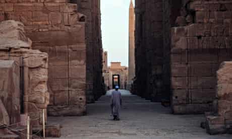 Empty Karnak temple in Luxor