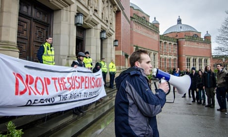 Protest against Student Suspensions at the University of Birmingham