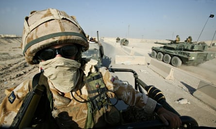 British troops on patrol in Iraq
