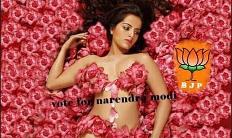 460px x 275px - Nude Indian election posters: Not your usual buttoned-up political stunt |  India | The Guardian