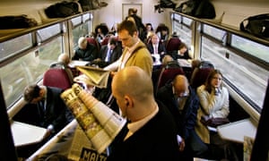 Commuters on an overcrowded train