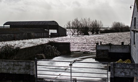 Flooding on the Somerset Levels.
