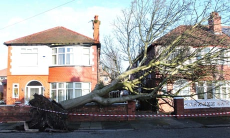 The aftermath of the storm in Manchester