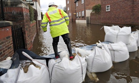 Why do people use sandbags before a flood