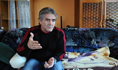 Homeless Hungarian man László Andraschek