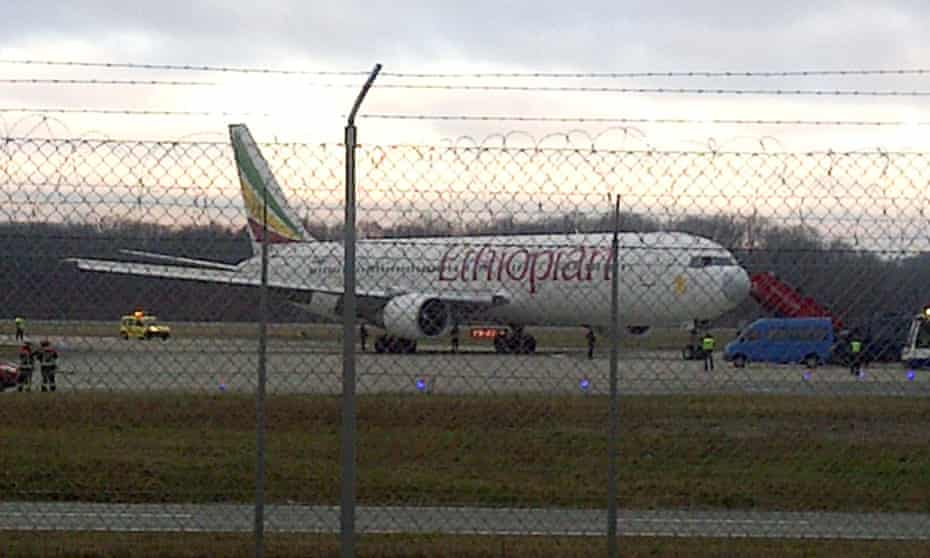The hijacked Ethiopian Airlines flight landed in Geneva.