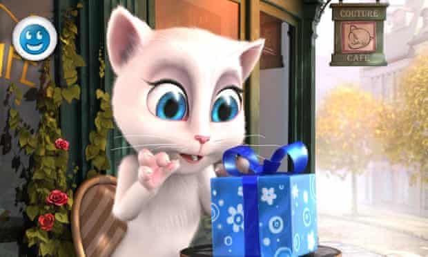Talking Angela may talk back, but she’s not controlled by a hacker.