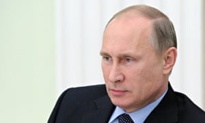 Vladimir Putin looks angry