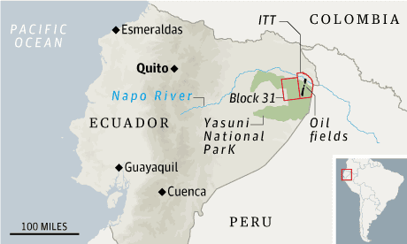 Equador oil map