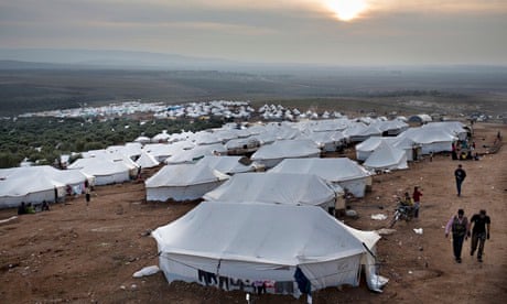 Displaced Syrian Refugees Escape Conflict At Camp In Atmeh