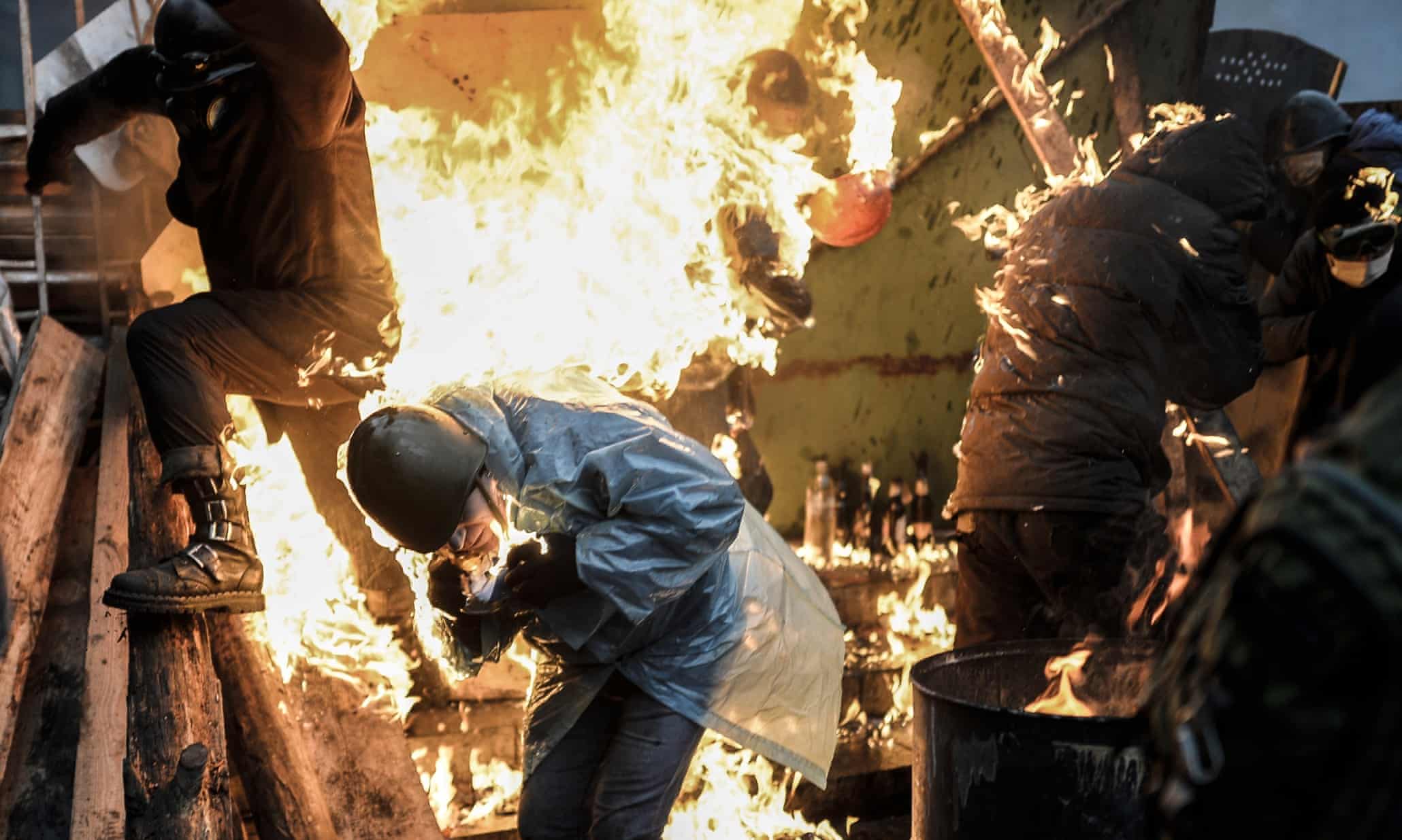 Violent clashes in Kiev - in pictures