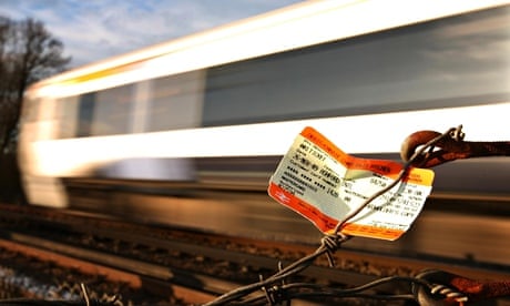 train ticket near rail line