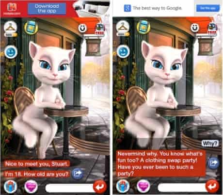 Talking Angela's chat-bot is, well, a chat-bot.