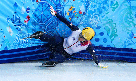 Sochi 2014 Skater Elise Christie suffers hat trick of disqualifications Winter Olympics 2014 short track speed skating The Guardian